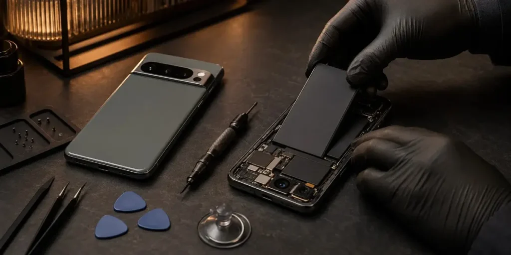 Android phone battery replacement.