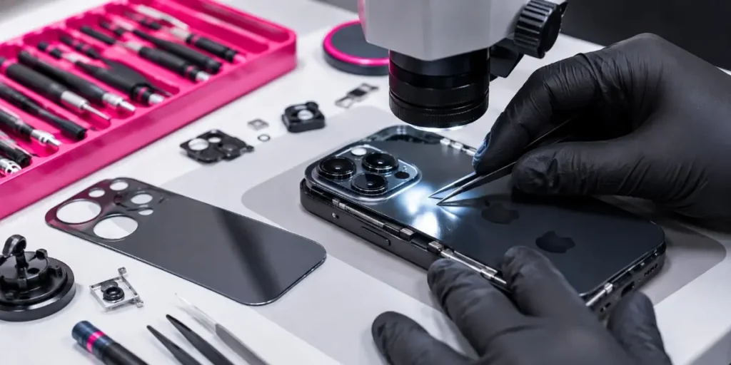 iPhone Camera Lens Inspection Back Glass Replacement.
