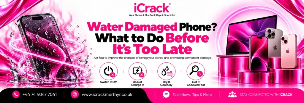 Water Damaged Phone? What to Do Before It’s Too Late, Repair Advice in Merthyr Tydfil