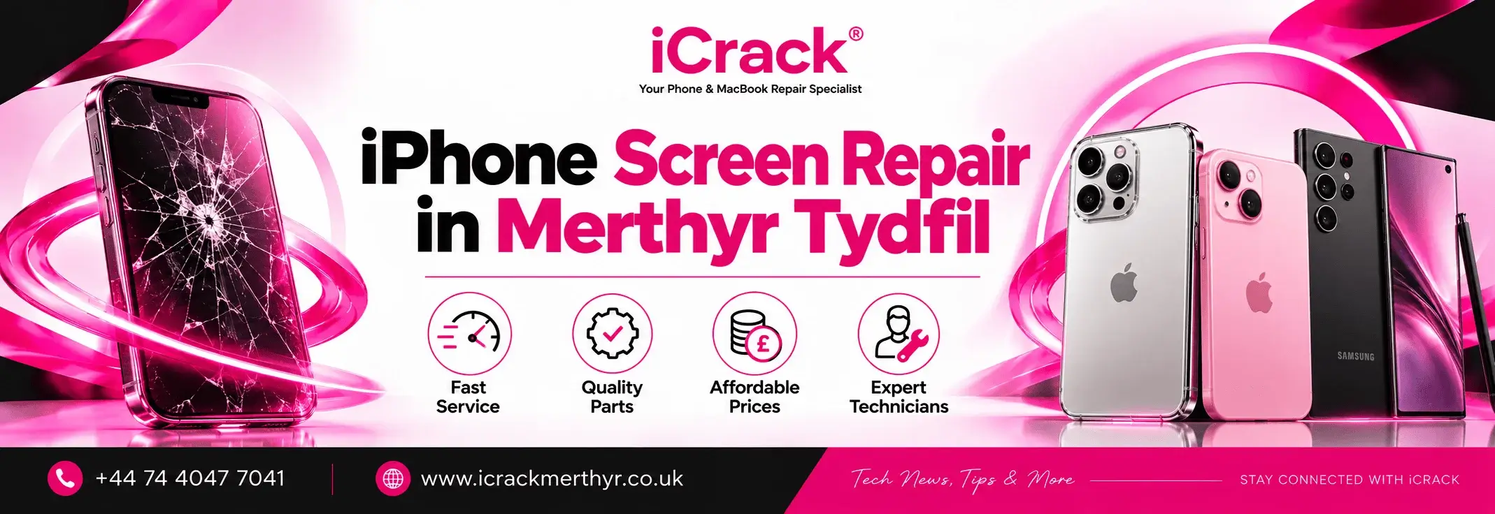 iPhone Screen Repair in Merthyr Tydfil
